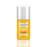 Huile vitamine E JASON, bouteille-visage 30 ml, soin hydratant pour peau douce.