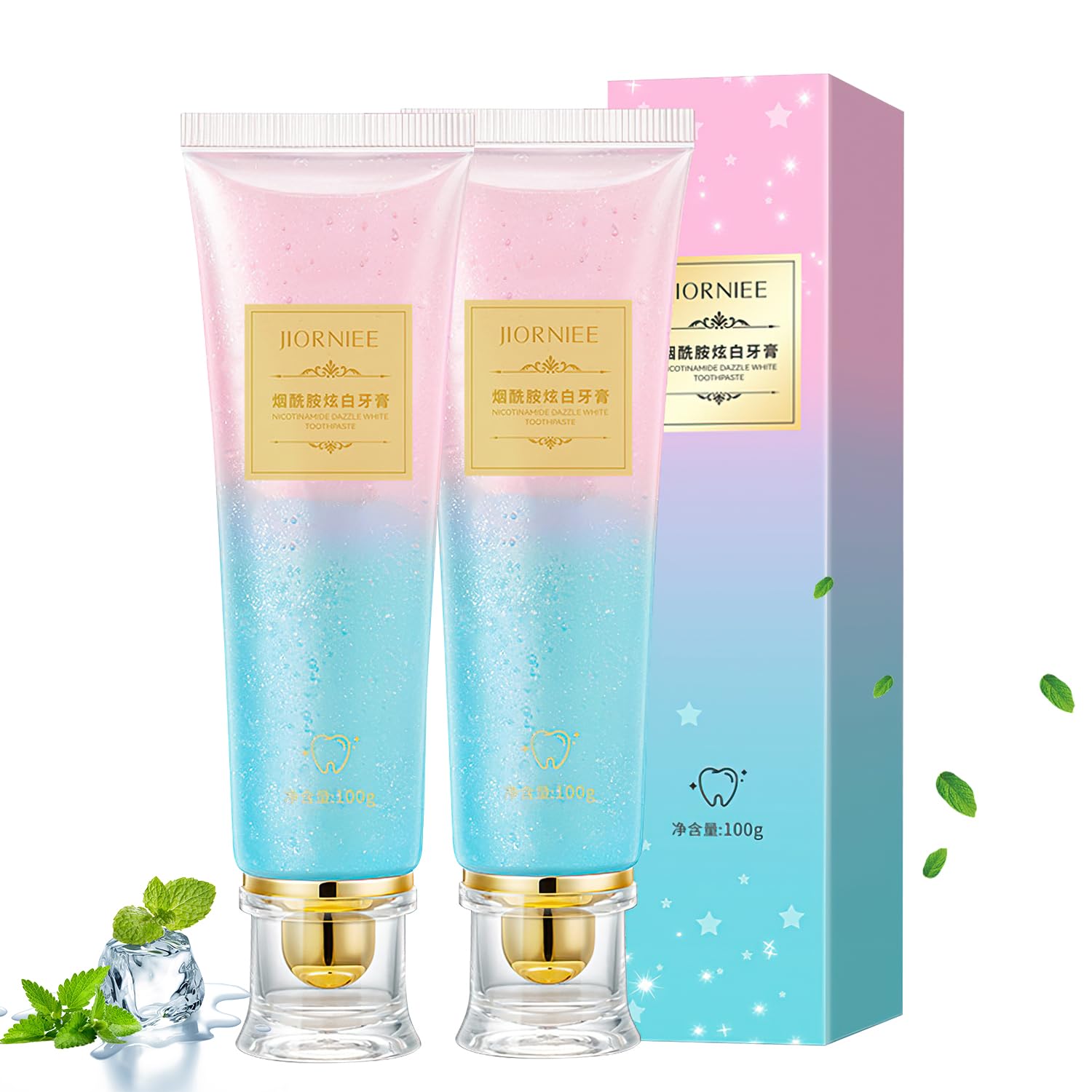 Dentifrice Javpav Nicotinamide emballage élégant pour votre routine d'hygiène buccale.