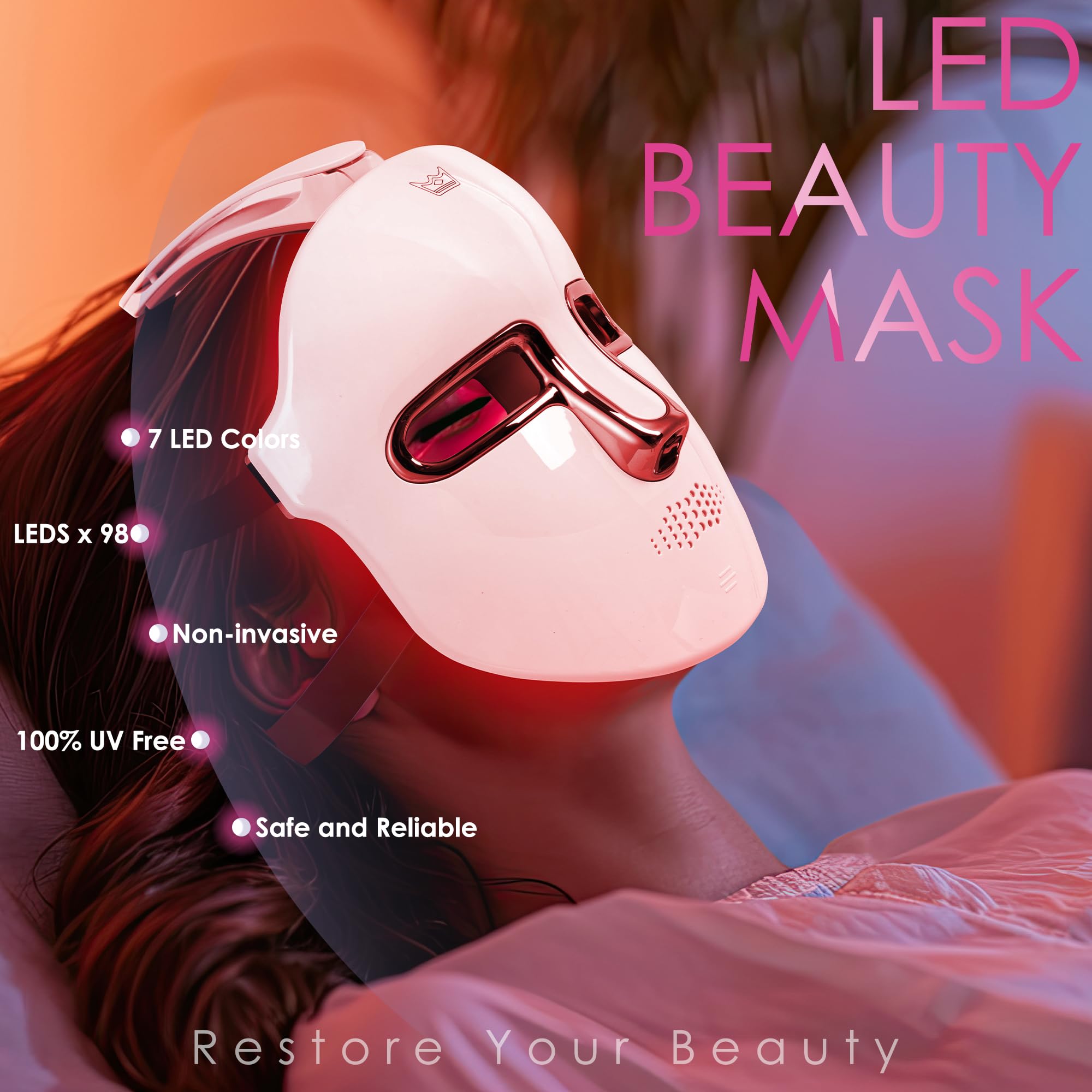 Commande tactile du masque Jay SAREES pour choisir couleur rapidement
