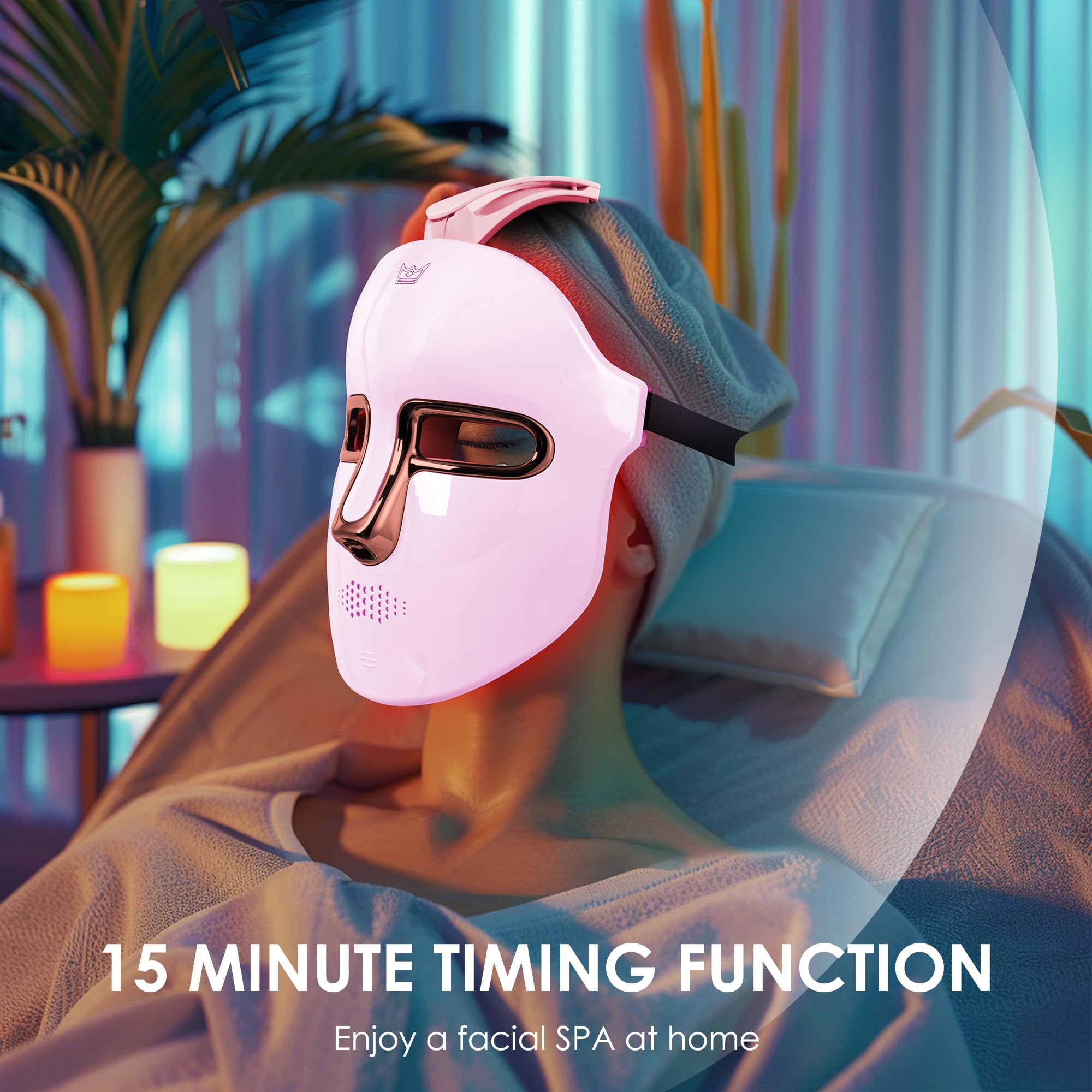 JAY SAREES Masque LED Or: utilisation rapide en 10 à 15 minutes.