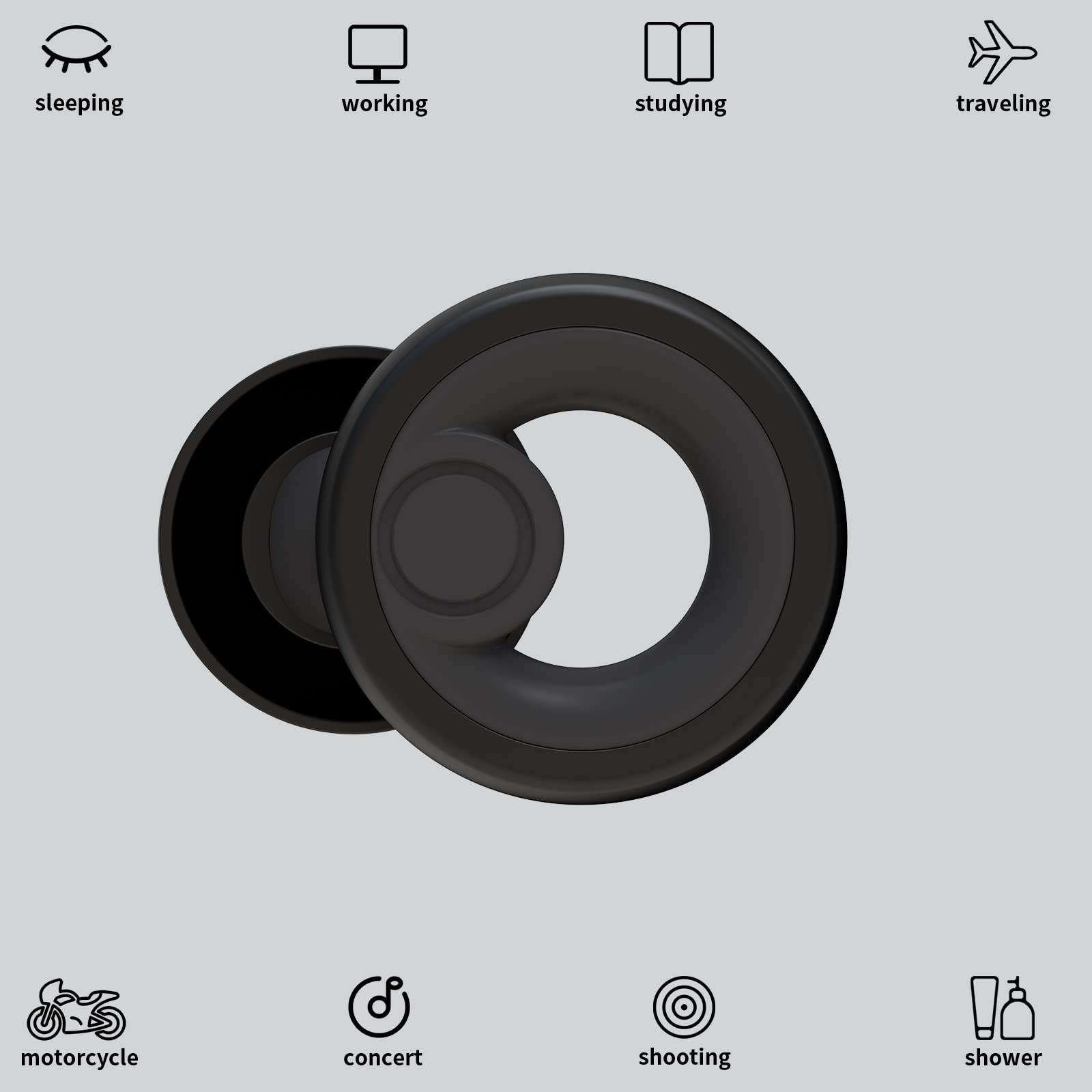 Jayine bouchons d'oreille avec embouts silicone doux offrant confort durable