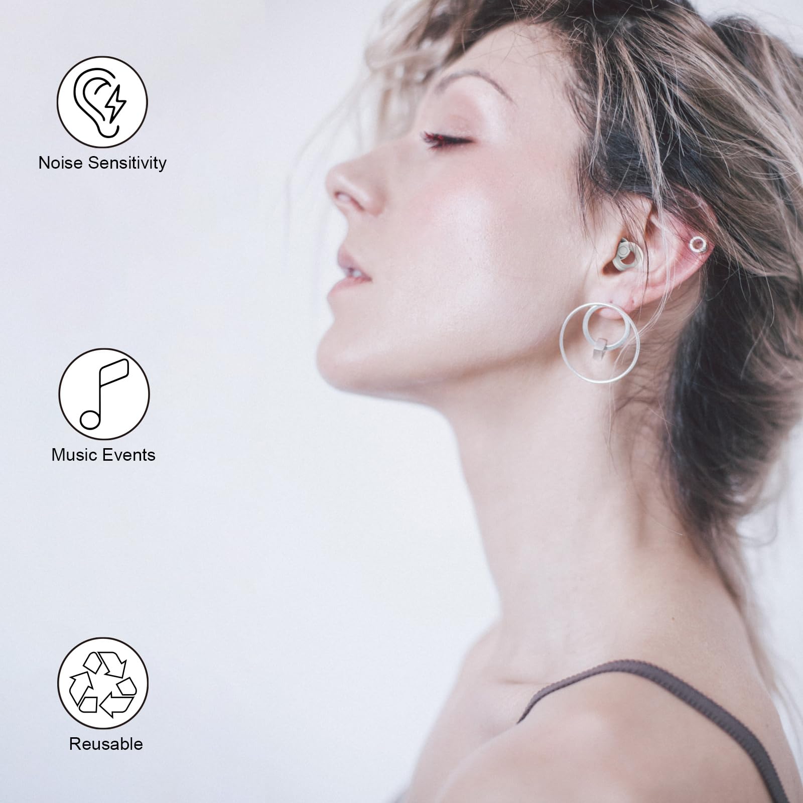 Bouchons d’oreilles Jayine: pour écoute musicale, clarté auditive et réduction du bruit.