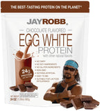 Protéine Jayrobb d’œuf blanc en poudre chocolat, apport élevé en protéines.