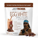 JAYROBB protéine œuf blanc chocolat 80oz – emballage prêt à l’emploi et pratique pour usage quotidien.