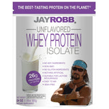 Poudre Jay Robb Whey Isolate, goût neutre, mélange rapide pour shake protéiné.