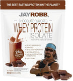 JAYROBB Whey Protein chocolat en pot, emballage pratique pour nutrition rapide.