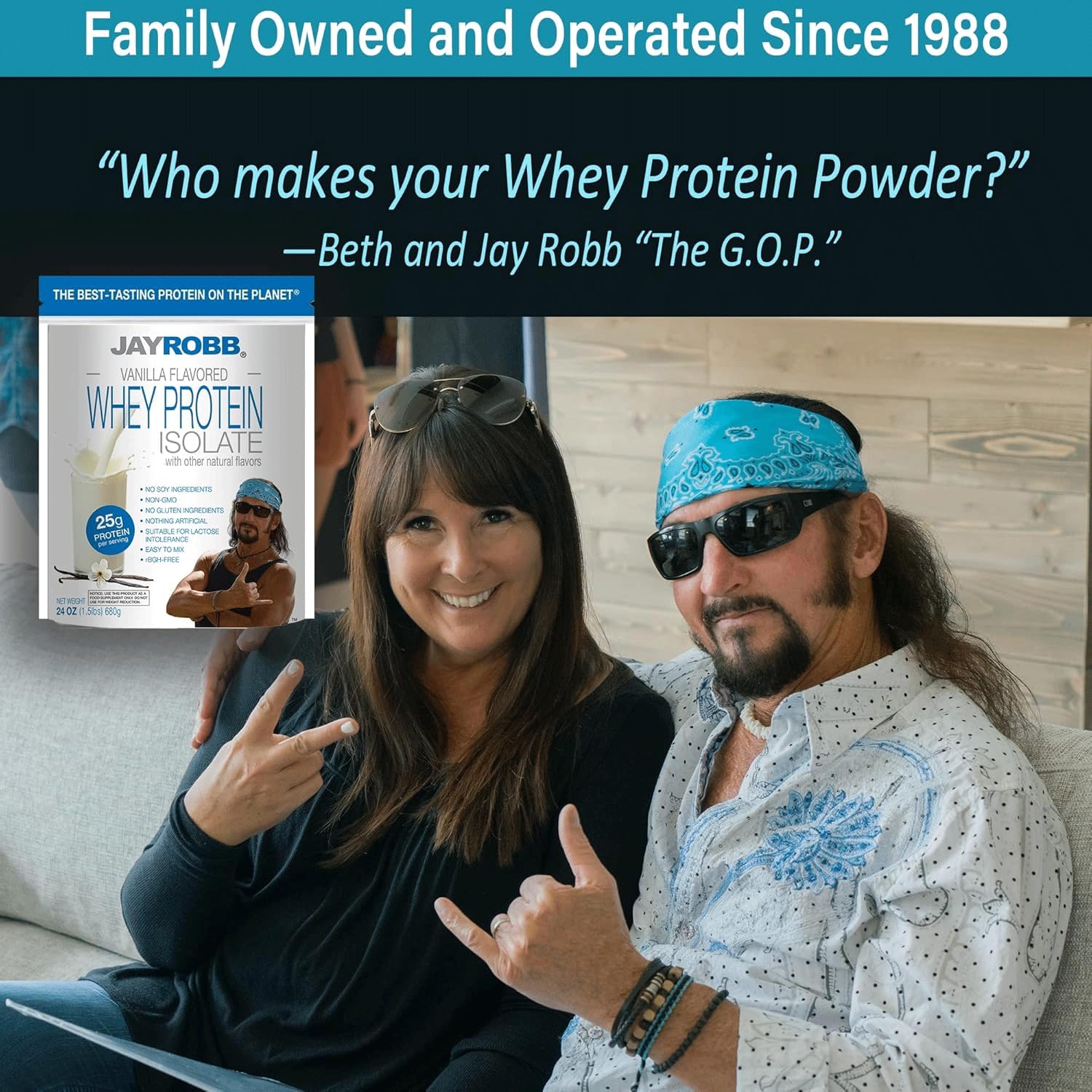 Emballage JAYROBB Whey Vanille, pratique et recyclable pour emporter