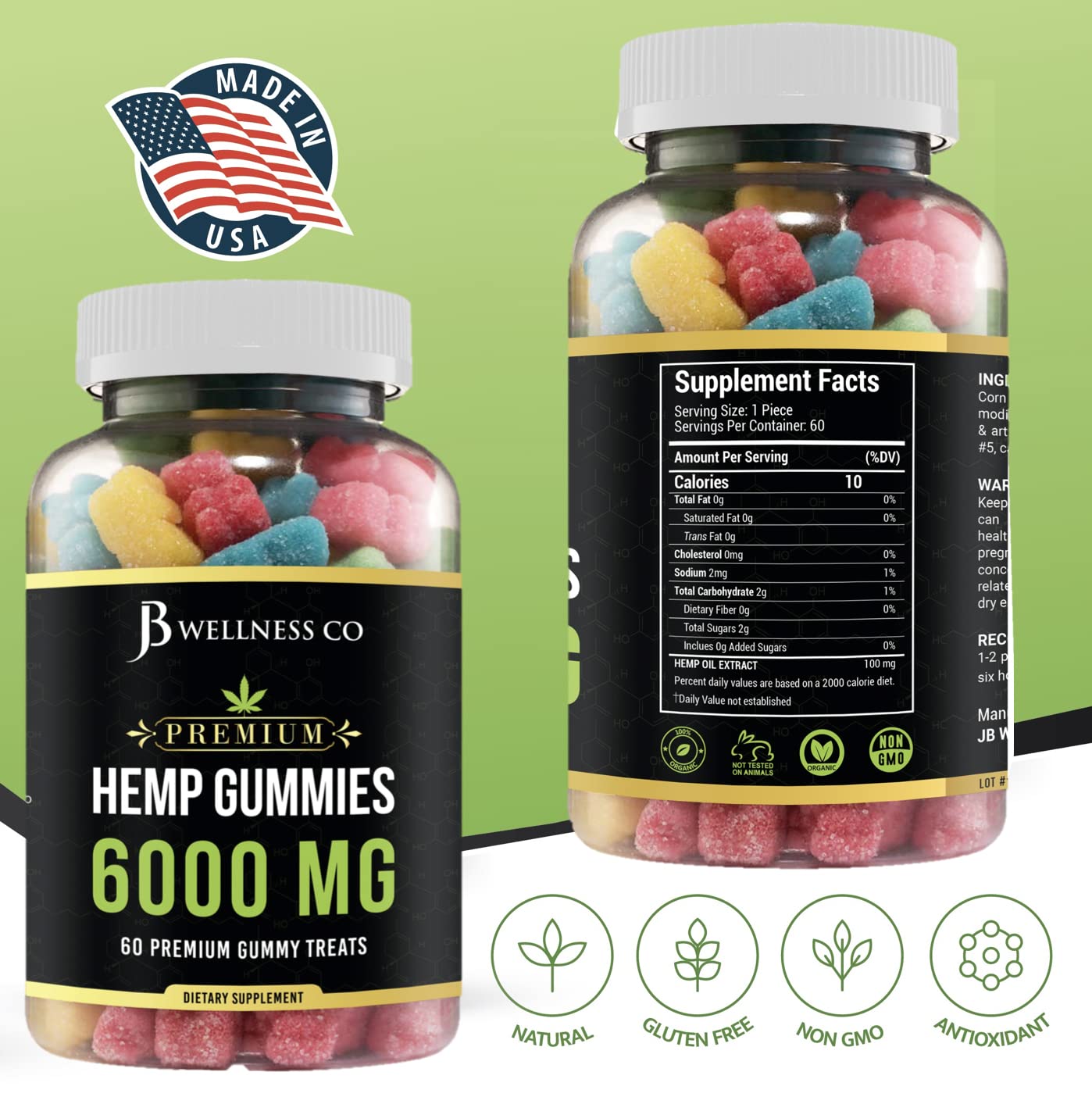 Gommes avancées JB Wellness Co, service client réactif et fiable.