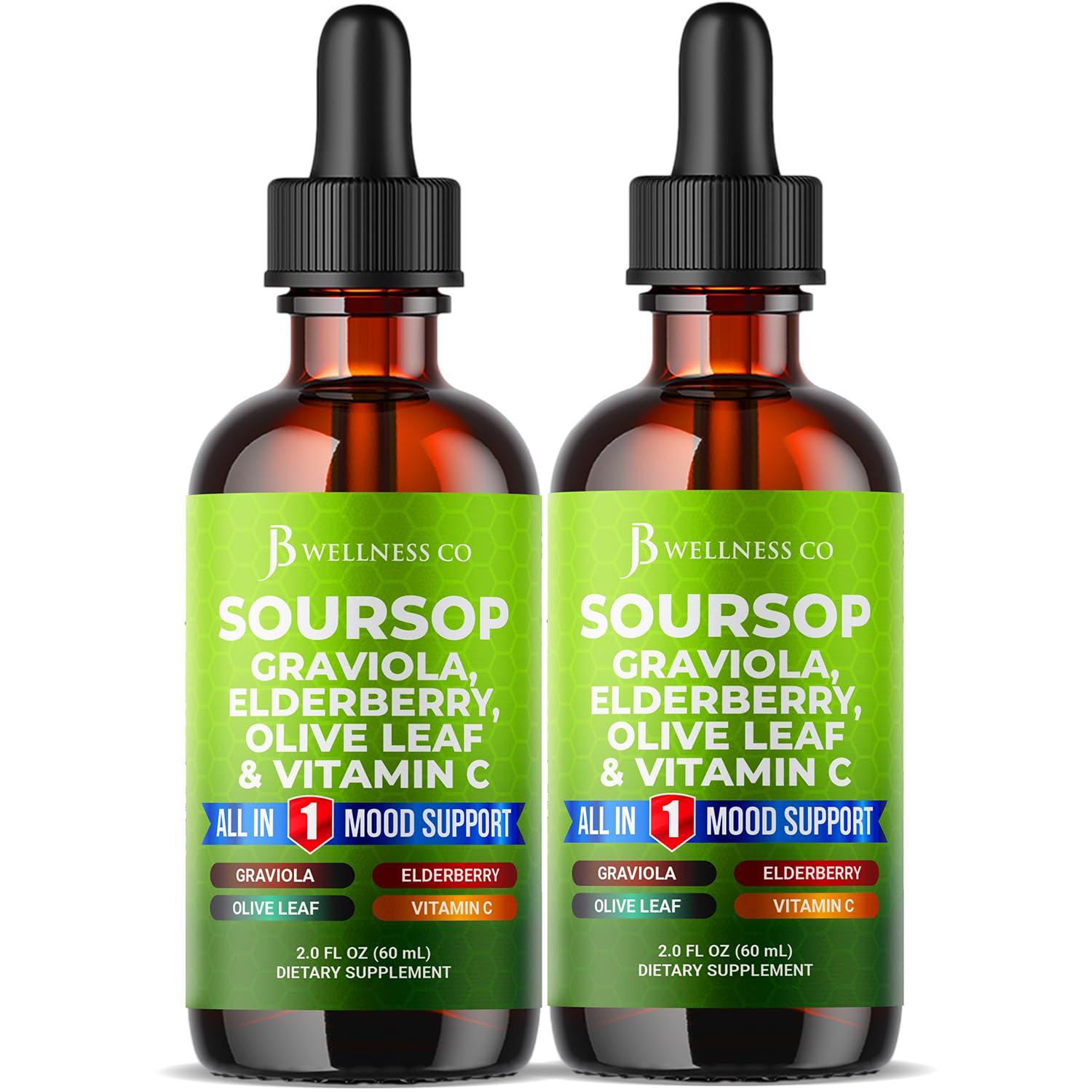 gouttes jb wellness co – corossol en flacon, soutien potentiel au bien-être quotidien.