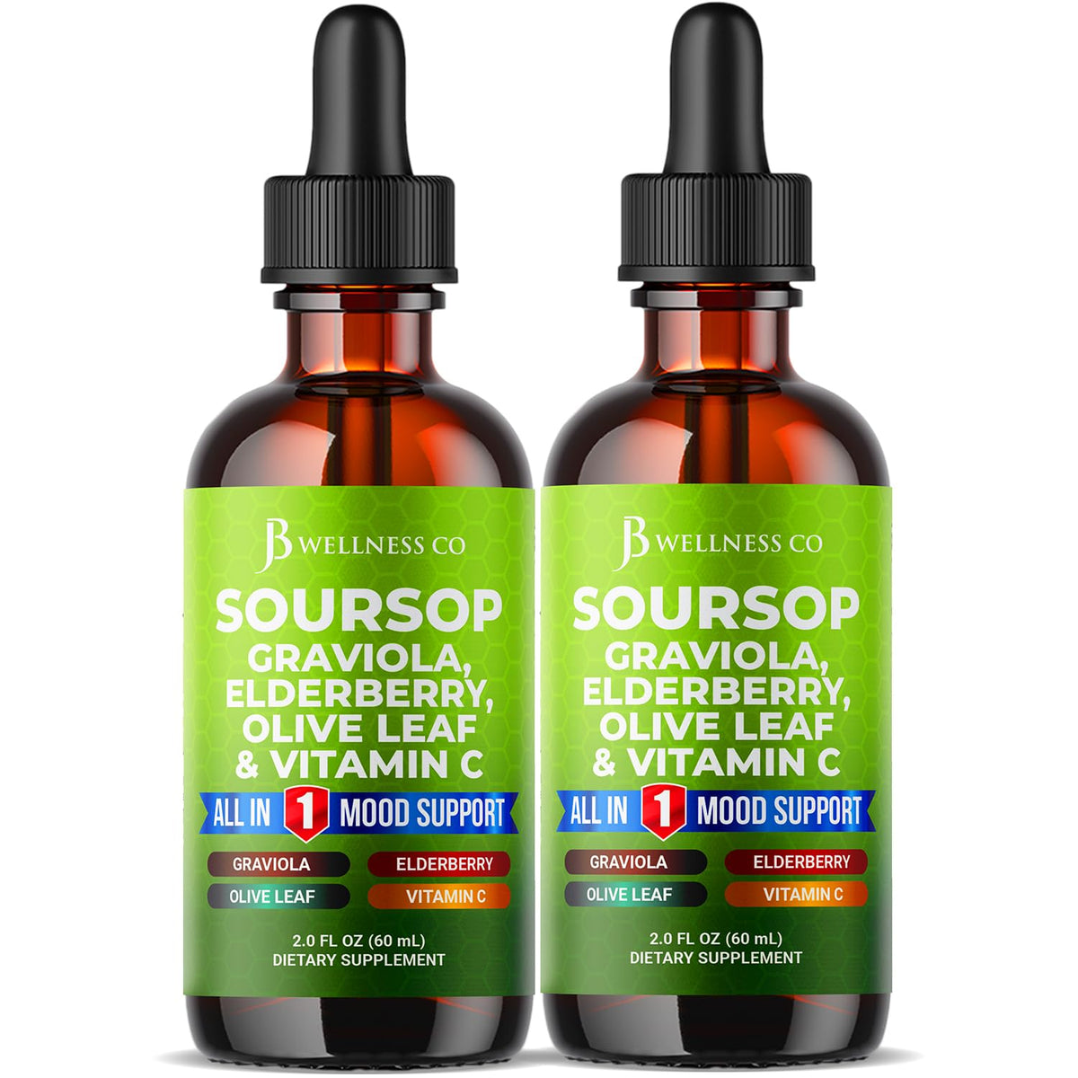 gouttes jb wellness co – corossol en flacon, soutien potentiel au bien-être quotidien.