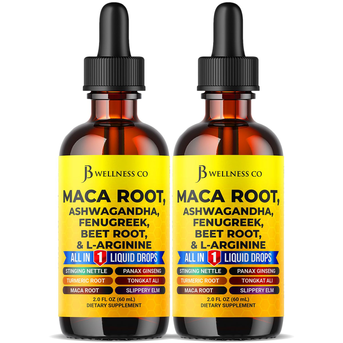 gouttes jb-wellness-co maca et ashwaganda pour une vitalité potentielle au quotidien