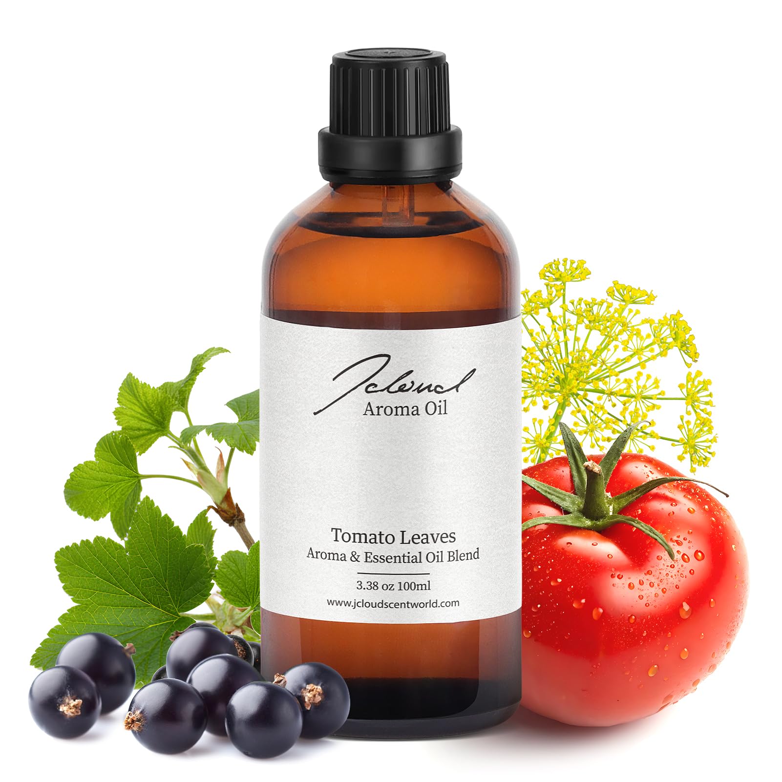 JCLOUD feuilles de tomate – diffuseur en bouteille verre pour une fragrance durable