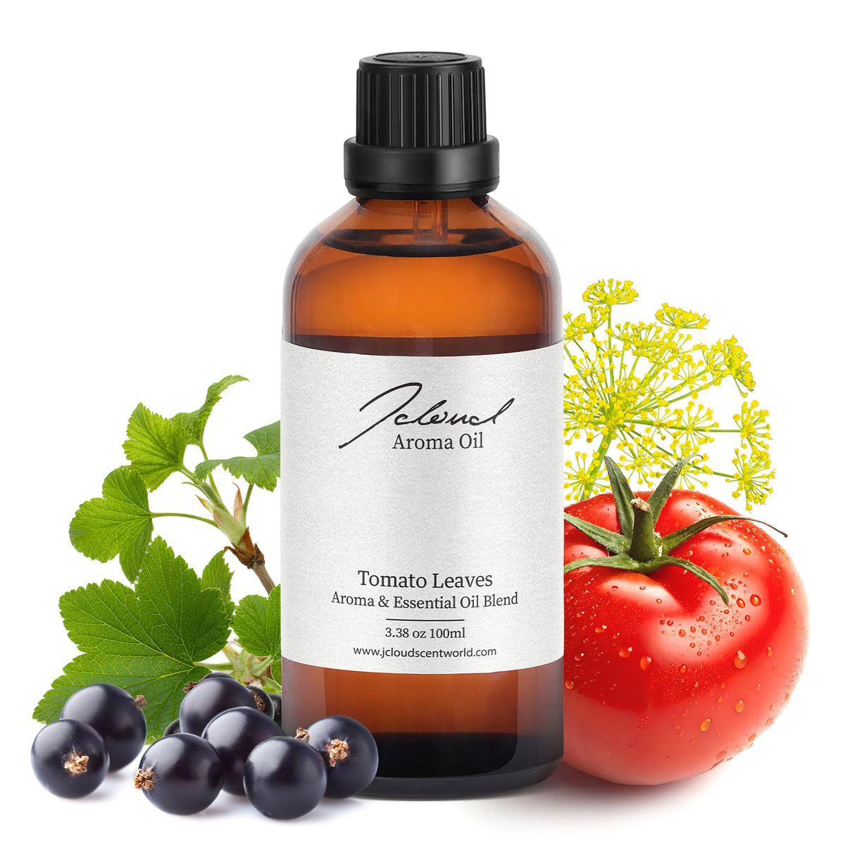 JCLOUD feuilles de tomate – diffuseur en bouteille verre pour une fragrance durable