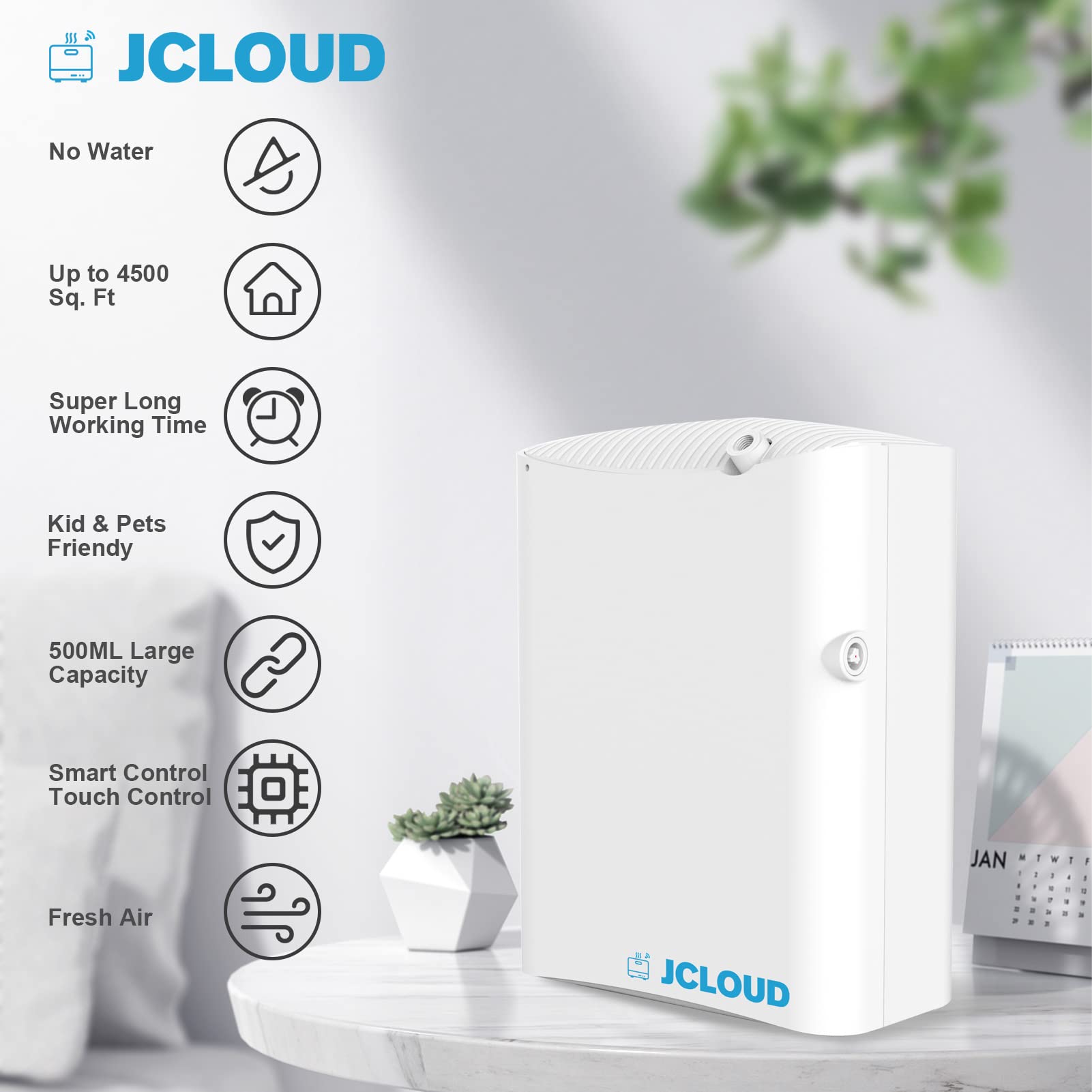 JCLOUD Smart Scent sans eau, diffusion pure sans humidification.