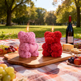 Cadeau idéal Saint-Valentin avec la bougie rose teddy JDH Silicone.