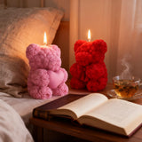 Ambiance de table avec JDH Silicone rose teddy, parfaite pour dîner intime.