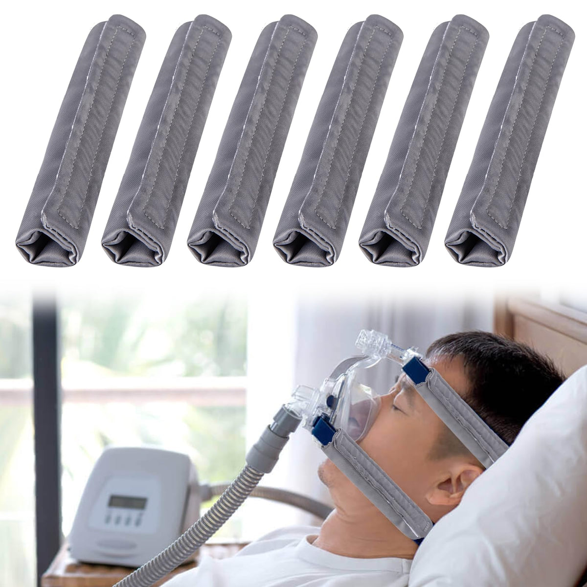 JDVBDNK couvre-bande CPAP satinée protège la peau et offre du confort nocturne