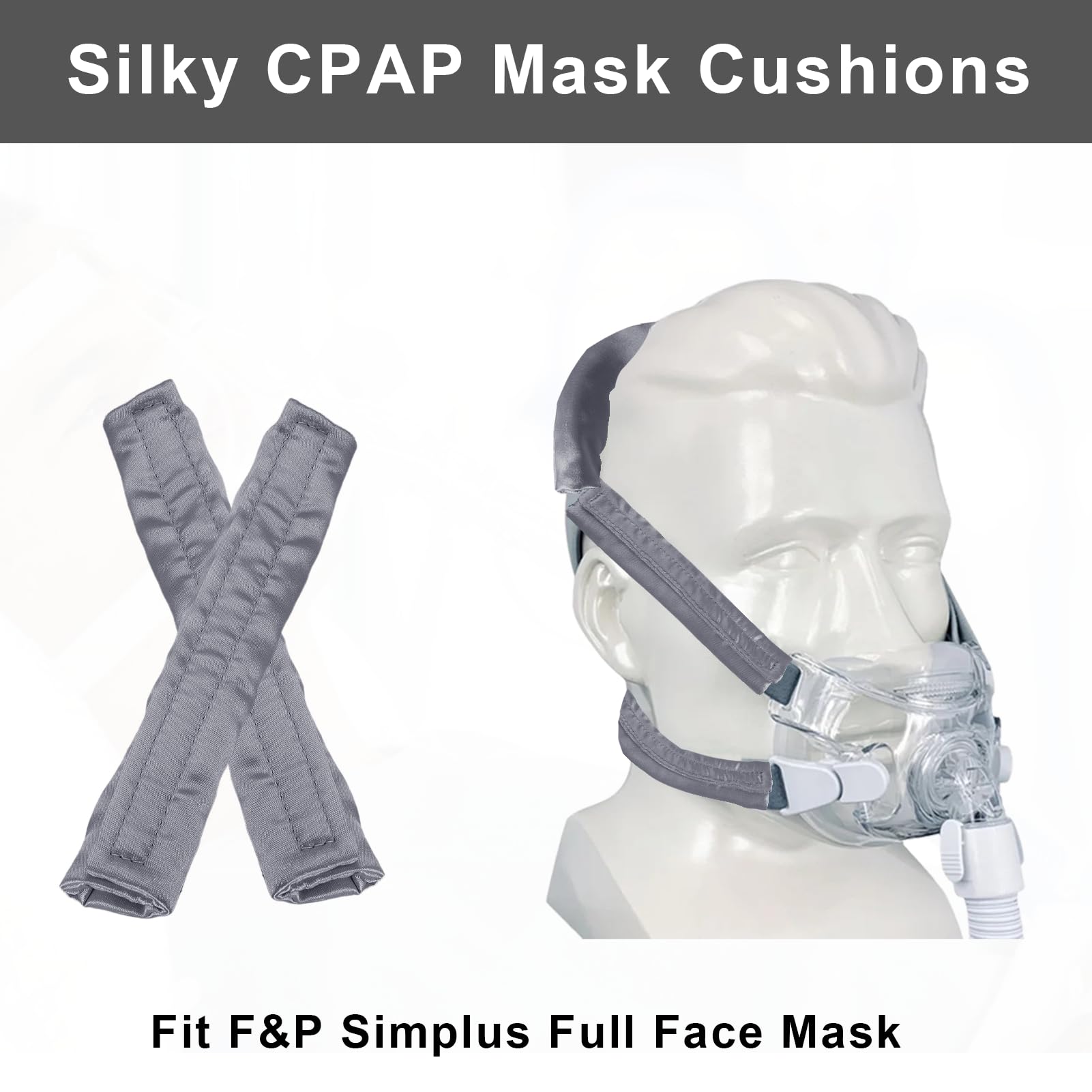 Anti-rides léger JDVBDNK satin CPAP gris sur le visage