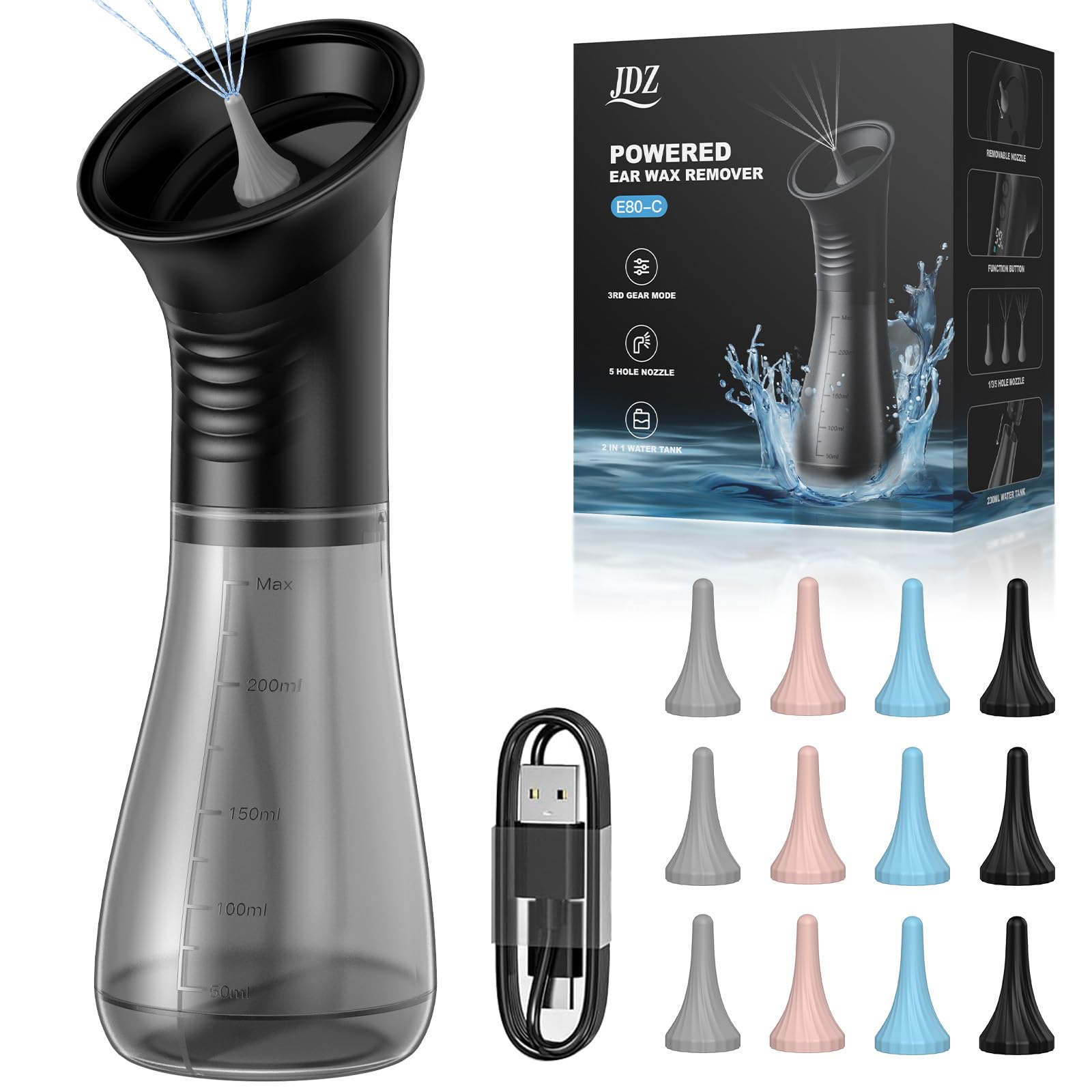 JDZ kit d'élimination cérumen oreille, démonstration de nettoyage en douceur
