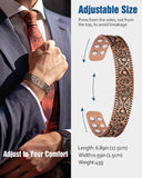 Détails et finitions du bracelet cuivre Jecanori, artisanat soigné.