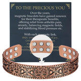Bracelet Jecanori en cuivre pour homme avec 18 aimants, soutien potentiel du confort quotidien.