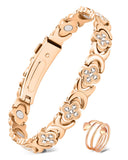 Jecanori bracelet cuivre magnétique pour femmes, texture lumineuse et confort quotidien.