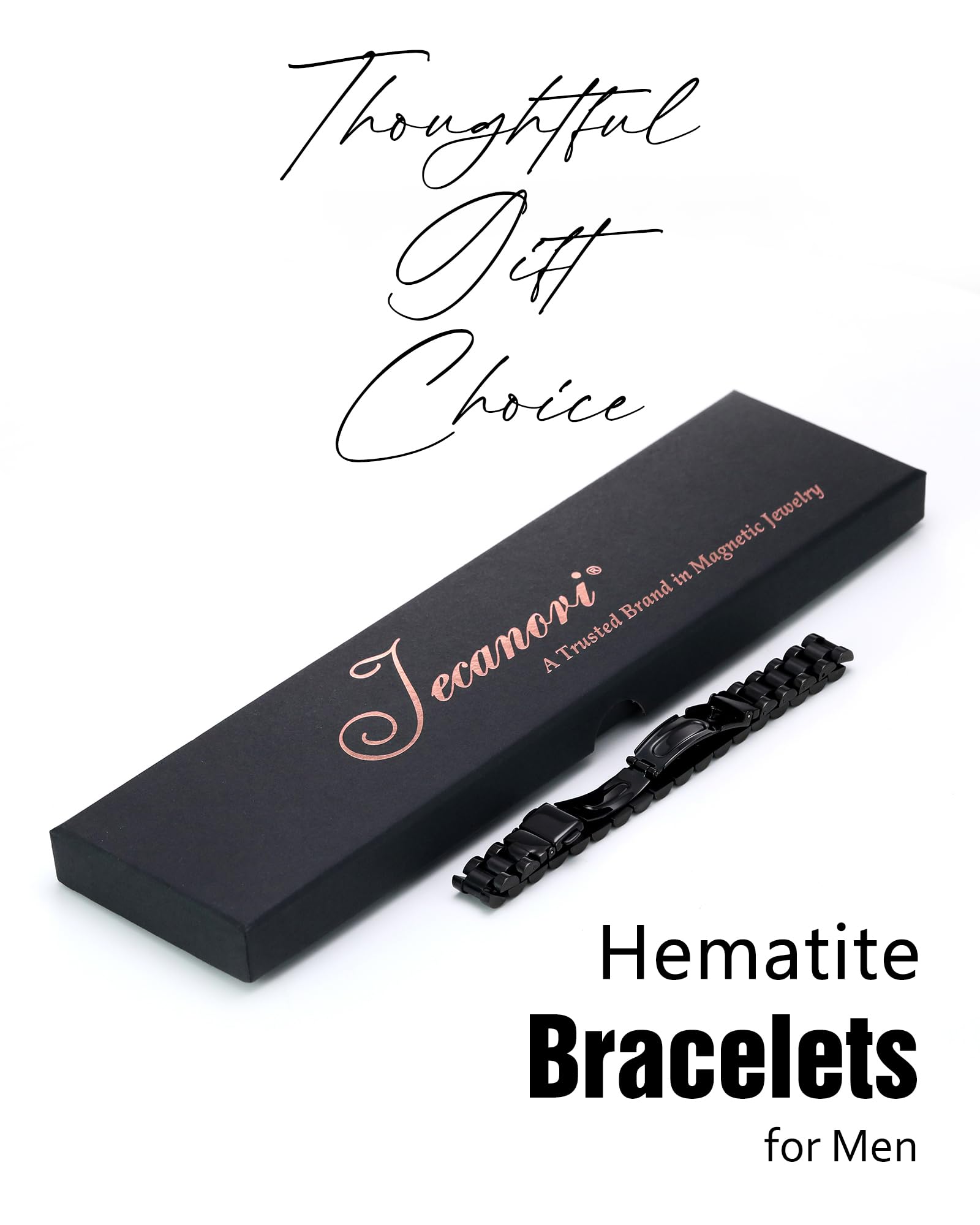 Jecanori acier et hematite, brillance durable et elegante.