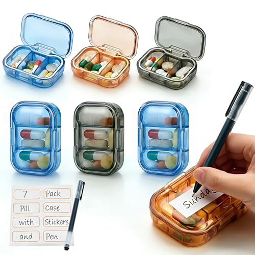 JedJadr organiseur pilules voyage compact 3 compartiments pratique pour emporter vos médicaments.