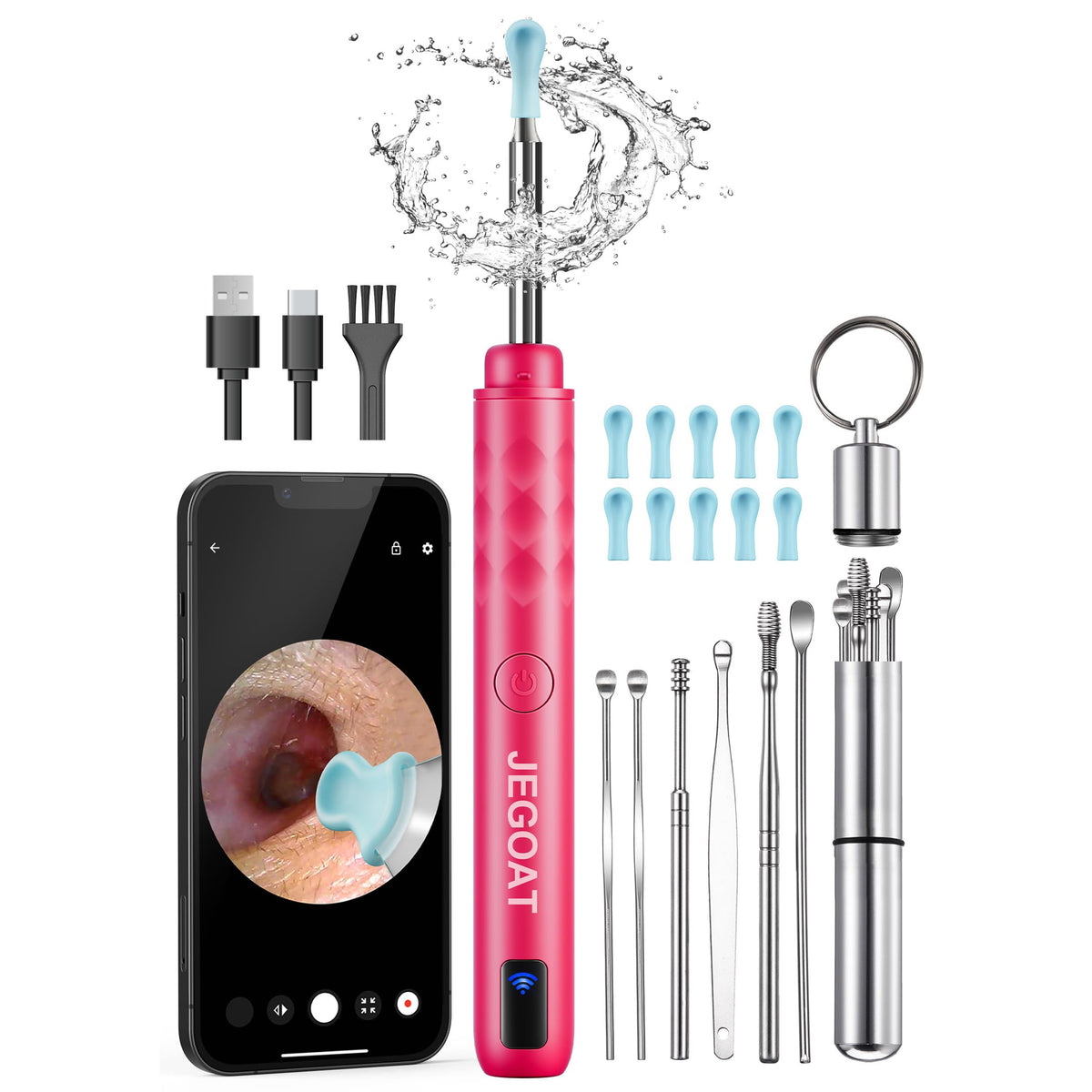 JEGOAT otoscope 1296P: image nette pour repérer les détails en toute sécurité.