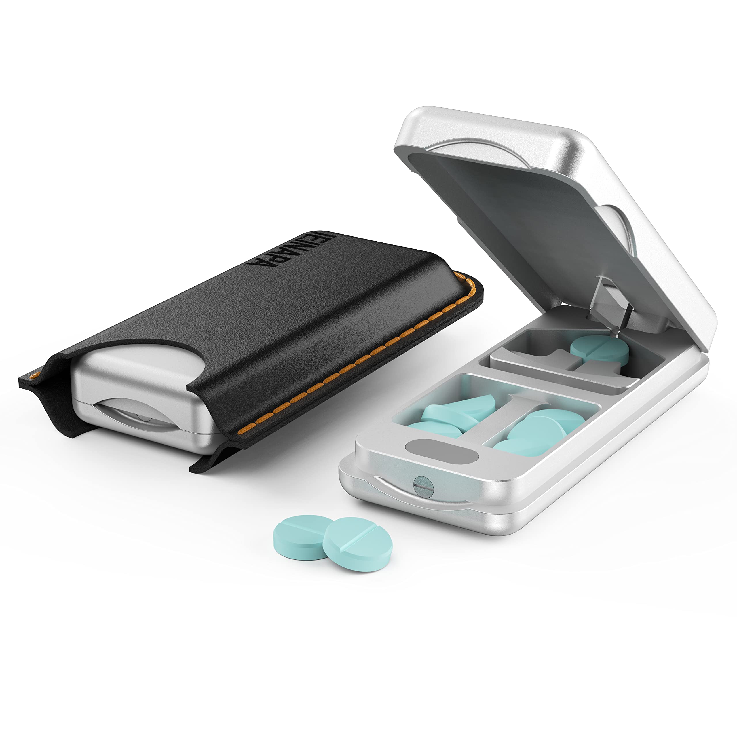 JEINAPA diviseur de comprimés en aluminium avec centrage automatique pour une coupe précise.
