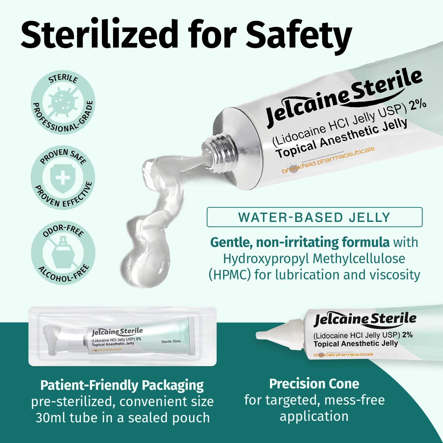 Emballage Sterile Jelcaine Sterile pour une utilisation hygiénique