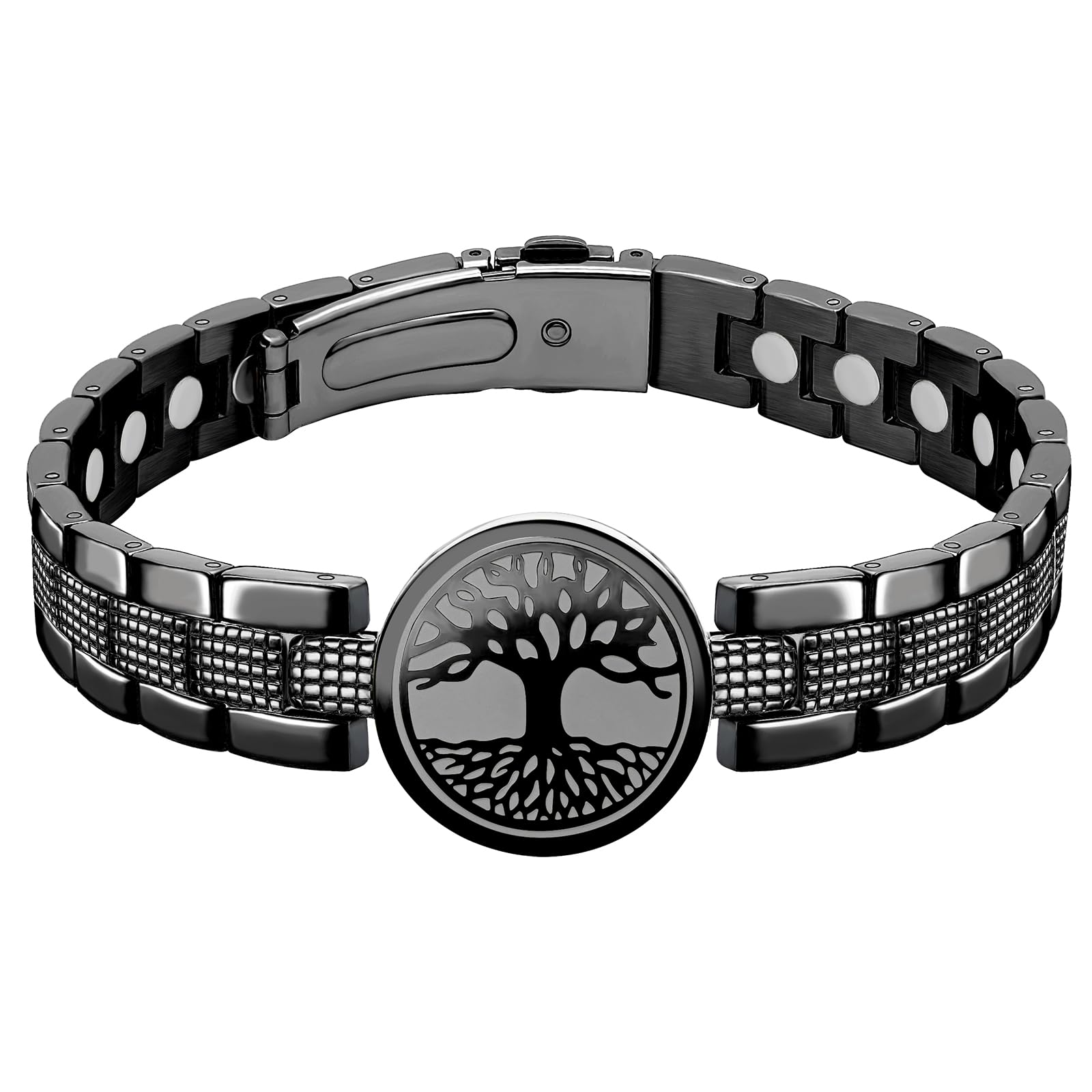 JEROOT bracelet-magnet-ultra-puissance porté au quotidien pour le style et le confort.