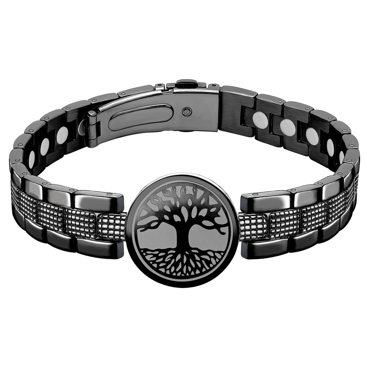 JEROOT bracelet-magnet-ultra-puissance porté au quotidien pour le style et le confort.