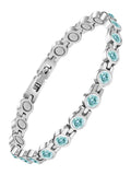 Bracelet magnétique JEROOT en acier inoxydable, hypoallergénique et durable pour un port quotidien.