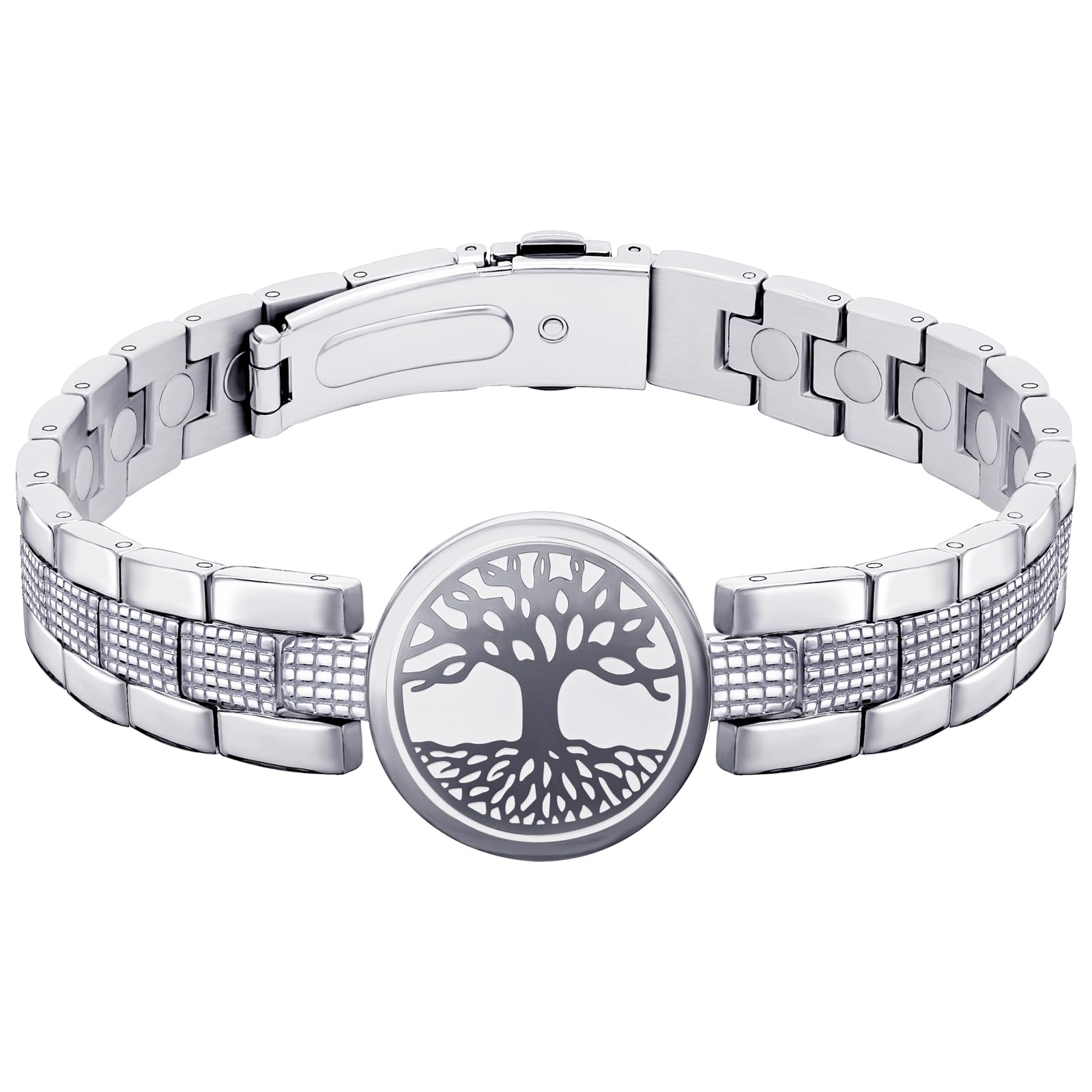Bracelet magnétique JEROOT vue d’ensemble avec force maximale pour usage quotidien