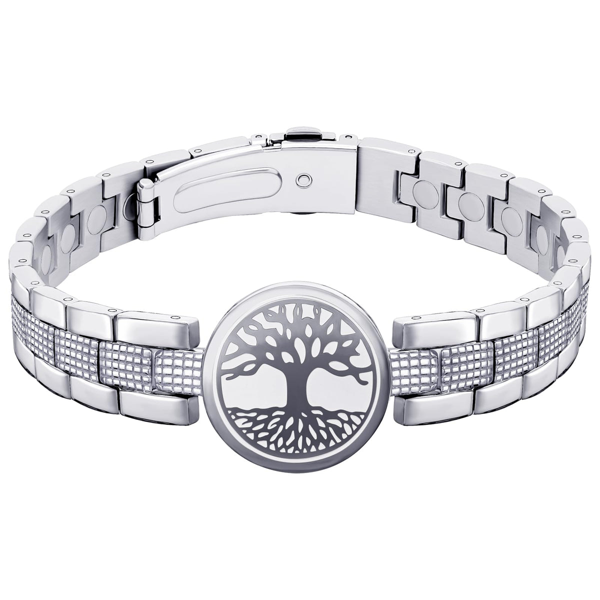 Bracelet magnétique JEROOT vue d’ensemble avec force maximale pour usage quotidien