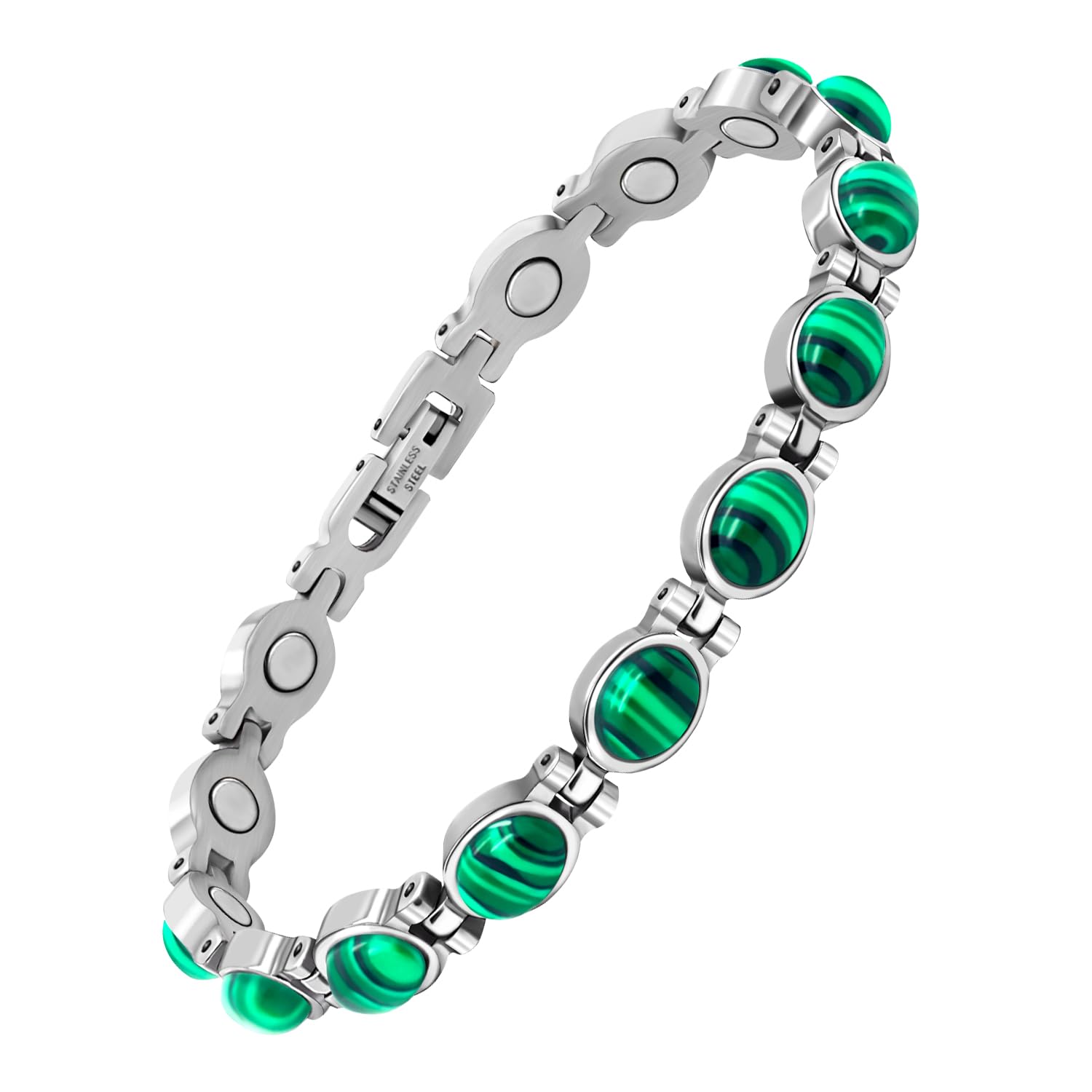 Bracelet JEROOT magnétique en titane, design épuré pour un style durable et hypoallergenique.