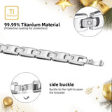 JEROOT bracelet en titane avec cristaux scintillants, allure raffinée et lumineuse.