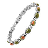 Bracelet magnétique JEROOT avec turquoises, élégant et hypoallergénique pour un style quotidien.