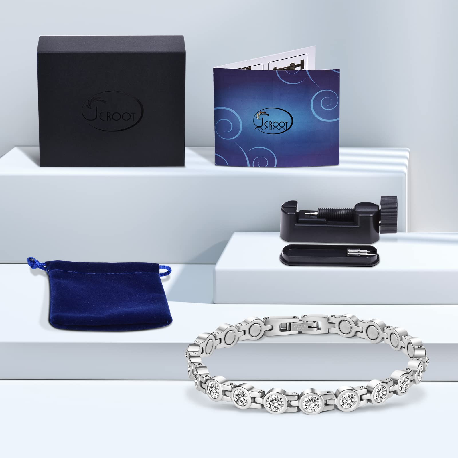 JEROOT bracelet magnétique prêt pour un usage quotidien élégant.