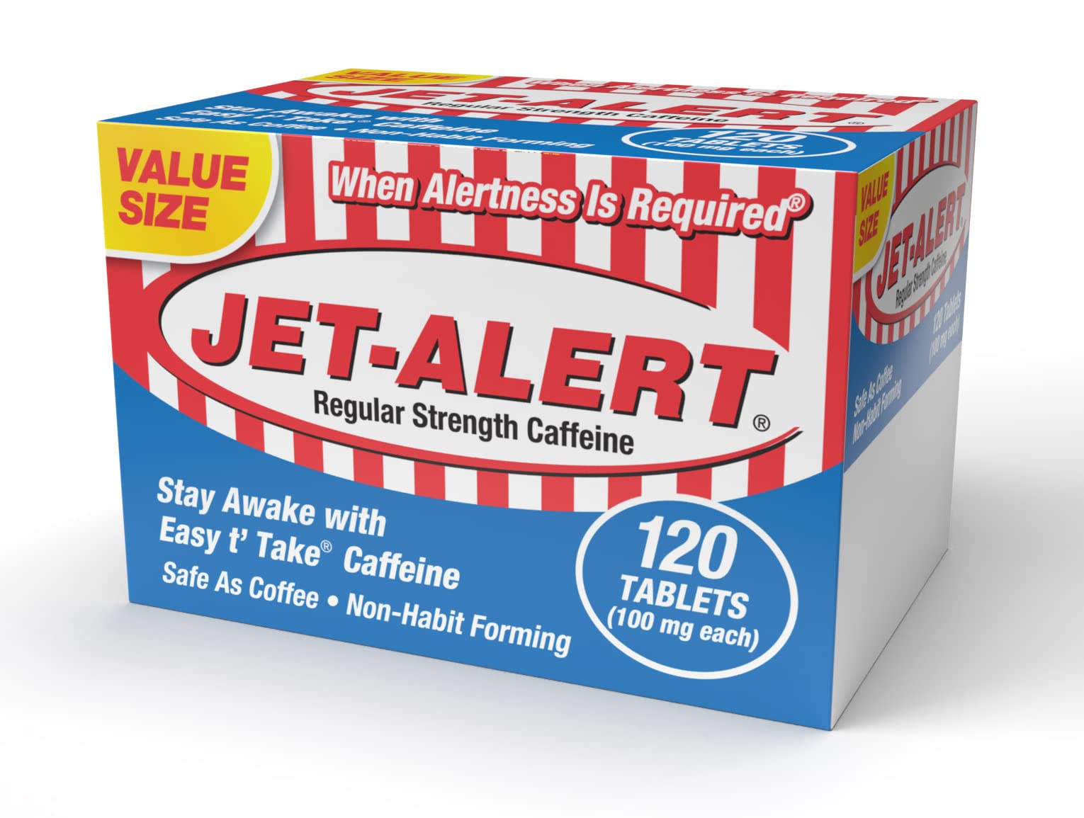 Jet-Alert comprimés caféine 100 mg – prise rapide pour rester éveillé.