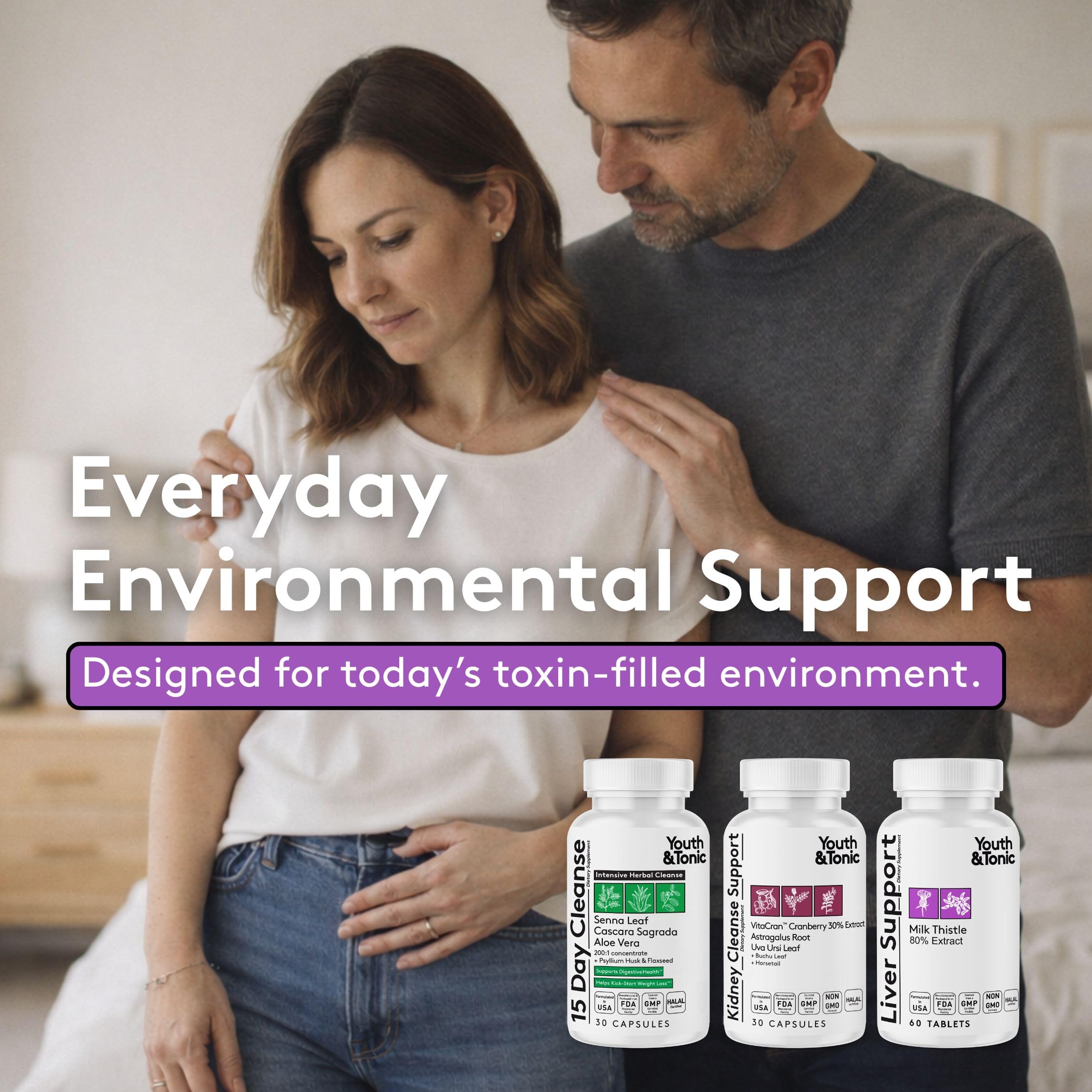Youth & Tonic 3X Detox reins – illustration des reins, élimination possible