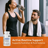 Youth & Tonic usage-avec-eau: pilules faciles à intégrer dans la routine quotidienne.