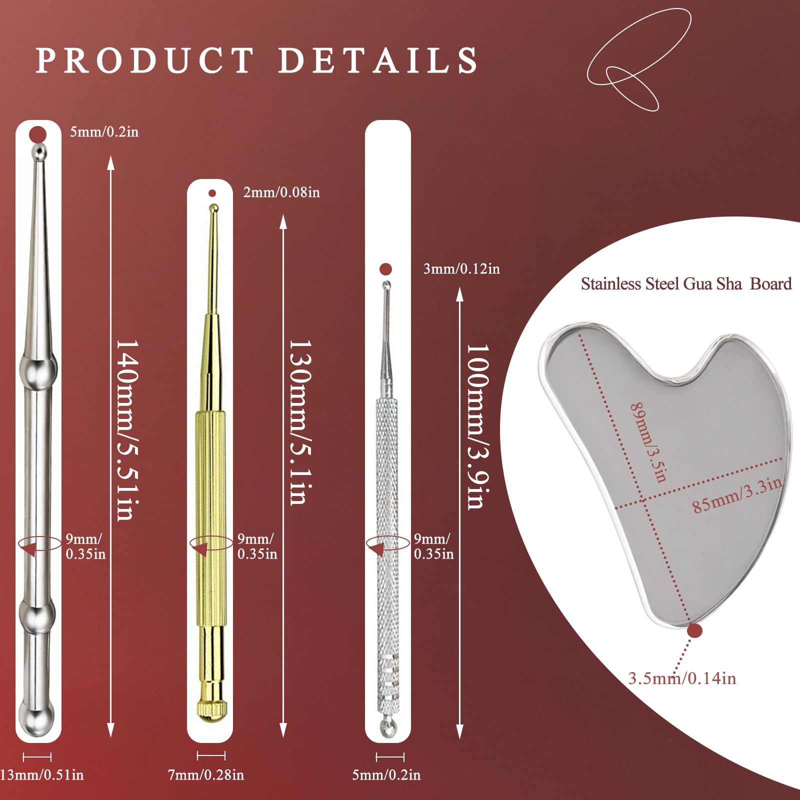 JFGLORIX sonde acupuncture cuivre – stimulation précise pour détente musculaire