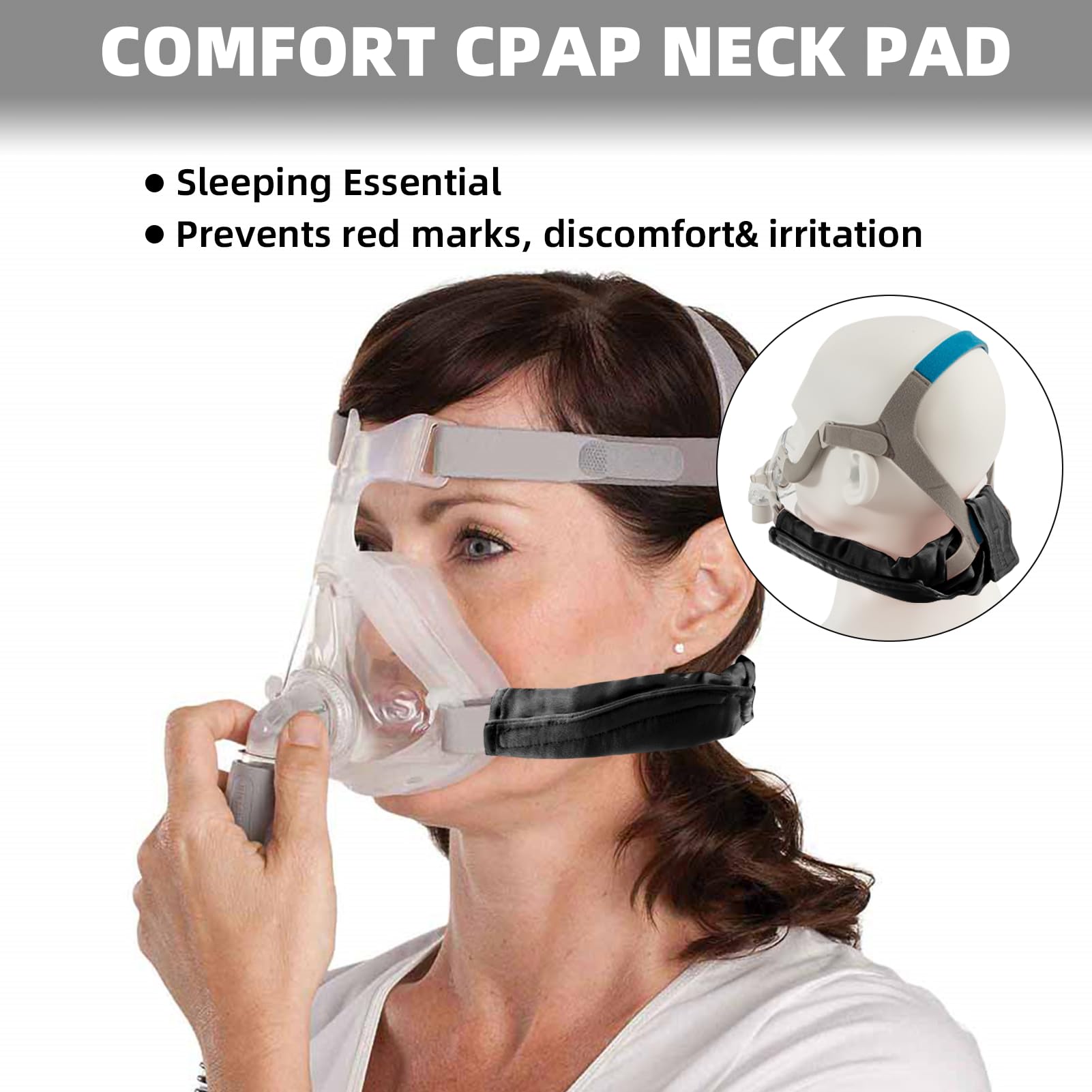 JFHNMLW couvre-masque CPAP compatibilité universelle: parfait pour différents masques.