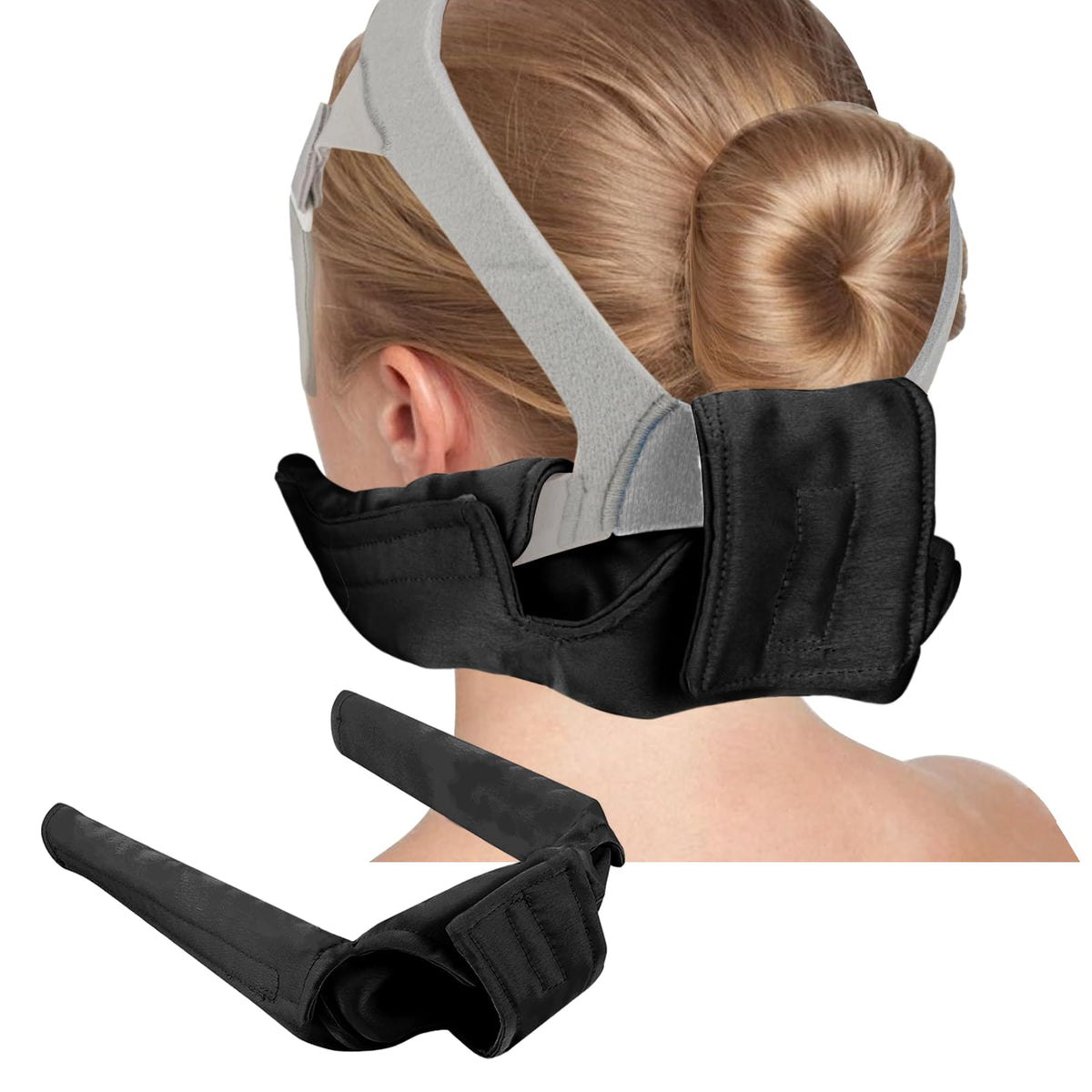 JFHNMLW satin CPAP sangle couvre: réduit frottements et rougeurs.