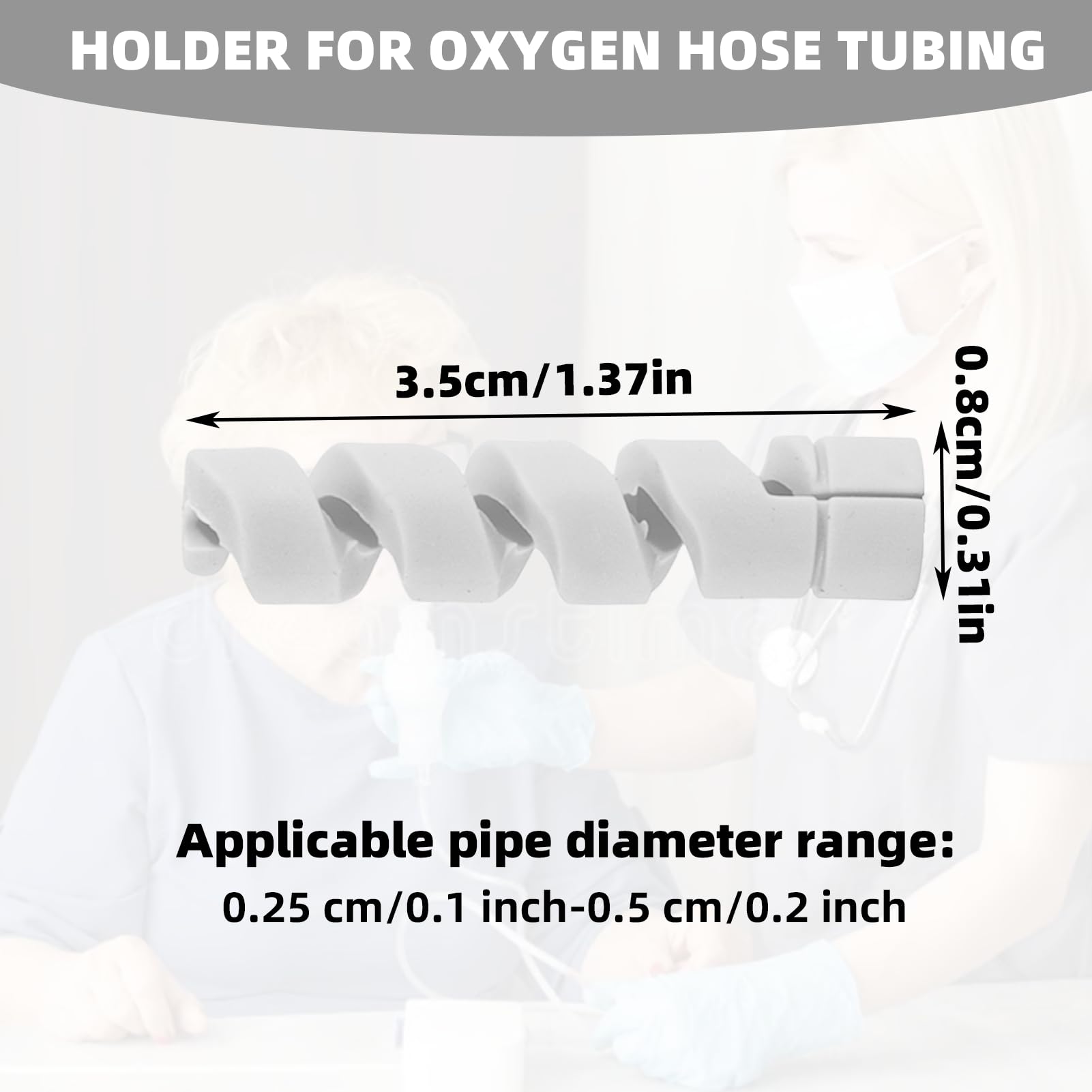 JFHNMLW sertissage-tube-nasal-oxygene, garde le tuyau droit en déplacement.
