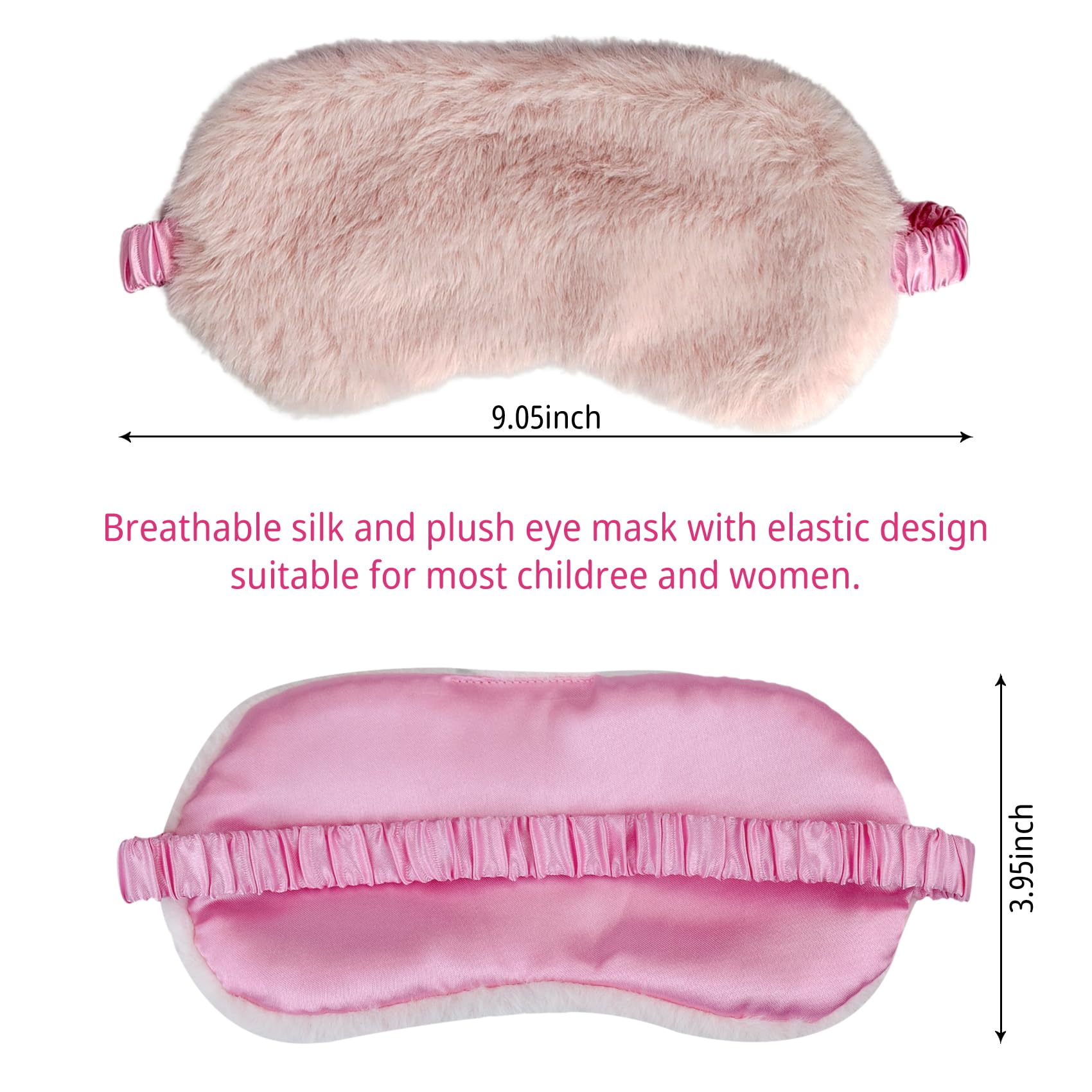 Détail du masque en peluche extérieur, toucher luxueux.