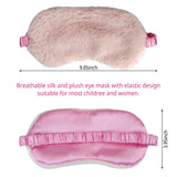 Détail du masque en peluche extérieur, toucher luxueux.