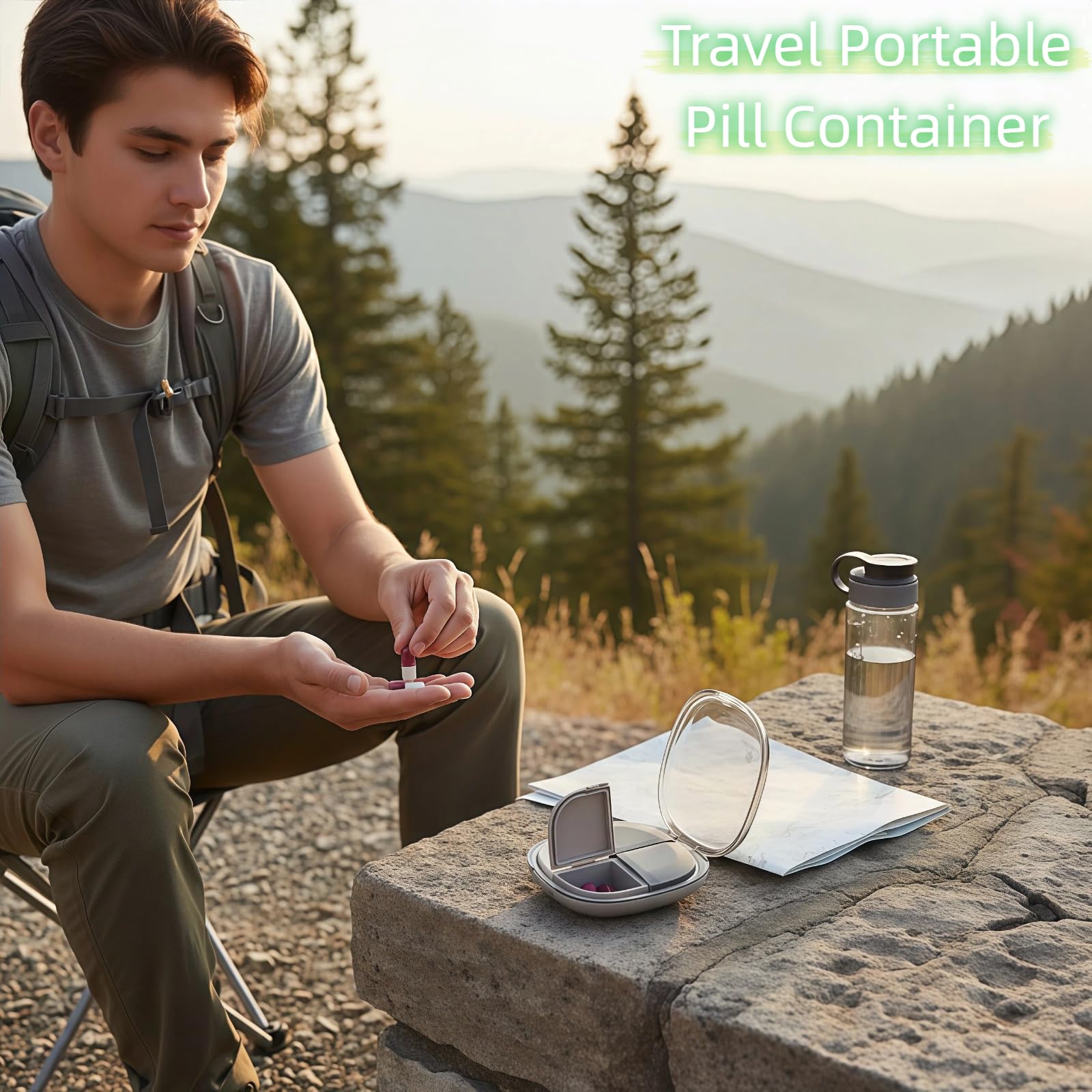 JHONE68 pochette-pilules BPA-free noir, sécurité et commodité au quotidien.